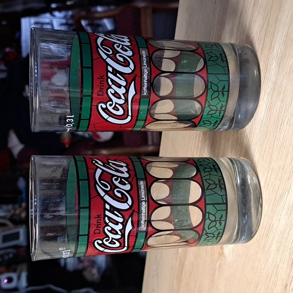 Set of 2 Vintage German Coca-Cola Glasses - Picture 1 of 5